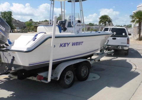 Trailering Your Boat seminar with couple trailering a boat at ramp