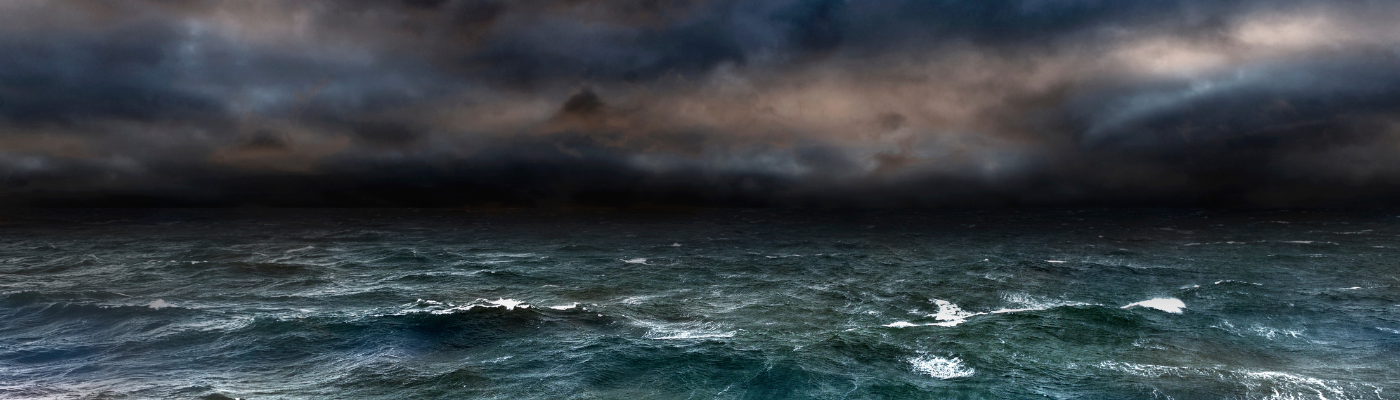 severe thunderstorms over the ocean